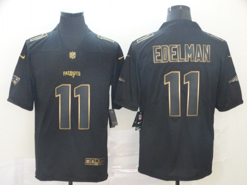 Men New England Patriots #11 Edelman Nike Vapor Limited Black Golden Jersey->tampa bay buccaneers->NFL Jersey